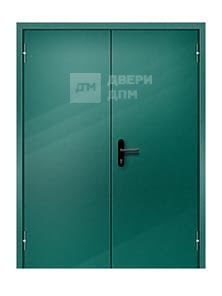 Двупольная противопожарная дверь глухая ДПМ-02 3-го типа герметичная